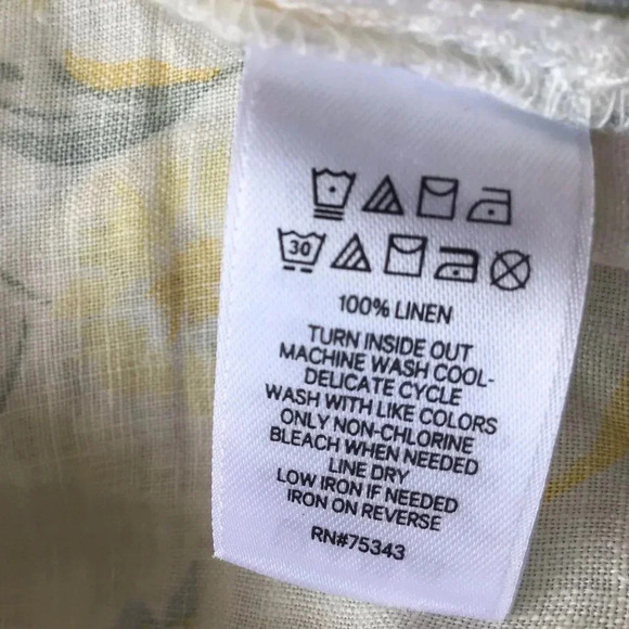 JOIE linen floral shift dress flutter sleeves Size XS - Picture 7 of 9